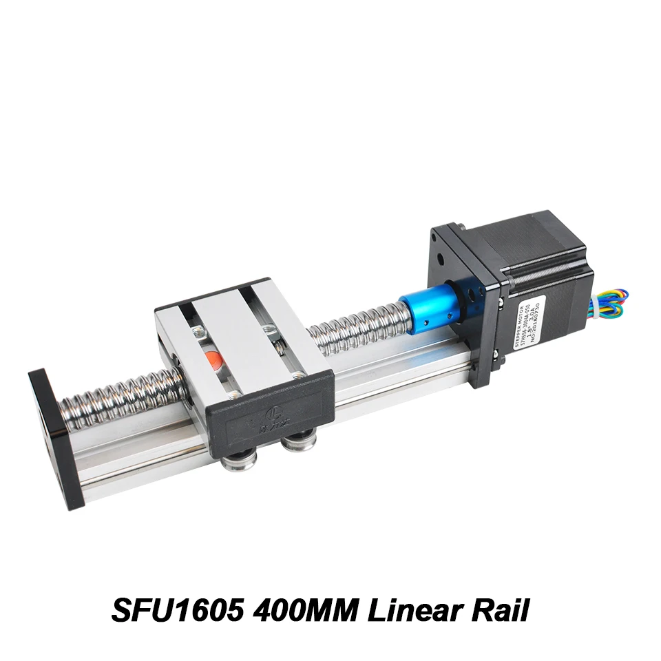 SFU1605 400mm Linear Rail Guide 400mm Travel Length Linear Actuator Module Table Ball Screw Rail Guide With Nema23 Stepper Motor
SFU1605 400mm Linear Rail Guide 400mm Travel Length Linear Actuator Module Table Ball Screw Rail Guide With Nema23 Stepper Motor