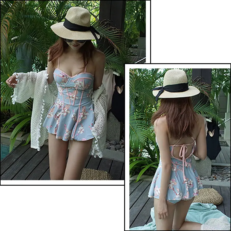 Women's One Piece Swimdress Push Up Tummy Control Skirted Sexy Swimsuit Floral Printed Bandage Backless Swimwear Beachdress
Women's One Piece Swimdress Push Up Tummy Control Skirted Sexy Swimsuit Floral Printed Bandage Backless Swimwear Beachdress