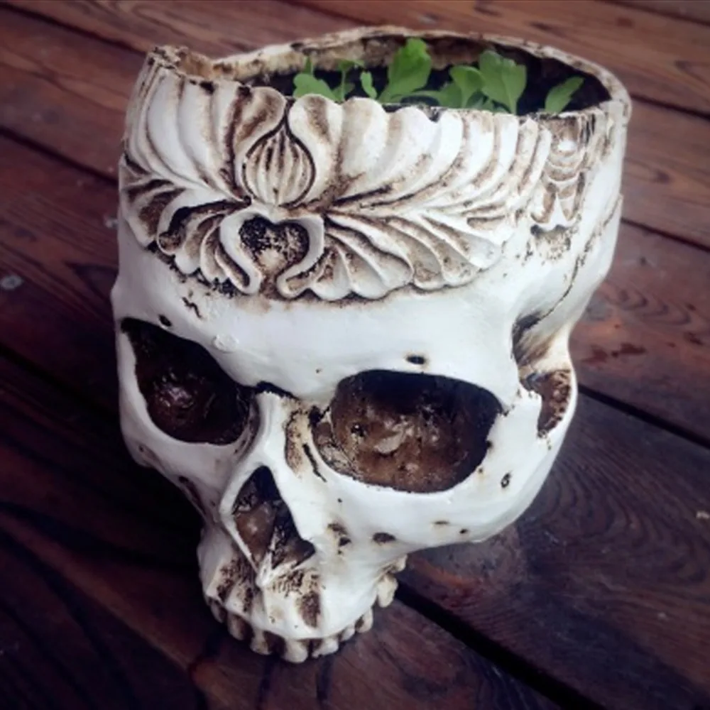 Shining Fancy Home animal Big skull model multifunctional flower pot fruit plate storage tank Large human skull Home BarOrnament
Shining Fancy Home animal Big skull model multifunctional flower pot fruit plate storage tank Large human skull Home BarOrnament