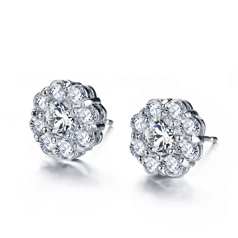 Luxury Female White Flower Stud Earrings 925 Sterling Silver Filled Jewelry Crystal Zircon Earrings For Women
Luxury Female White Flower Stud Earrings 925 Sterling Silver Filled Jewelry Crystal Zircon Earrings For Women