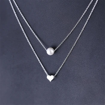 925 Sterling Silver Jewelry Heart Choker Necklace 925-sterling-silver Simulated Pearl Pendants for women Joyas De Plata dz588
925 Sterling Silver Jewelry Heart Choker Necklace 925-sterling-silver Simulated Pearl Pendants for women Joyas De Plata dz588