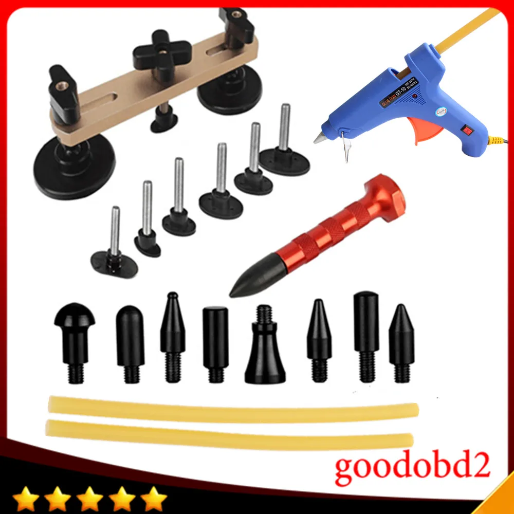 Car PDR dent Pulling Bridge Dent Remover Hand Tool Set for Paintless Dent Repair+Tap Down Knock Down Hail Removal Tools+Glue gun
Car PDR dent Pulling Bridge Dent Remover Hand Tool Set for Paintless Dent Repair+Tap Down Knock Down Hail Removal Tools+Glue gun