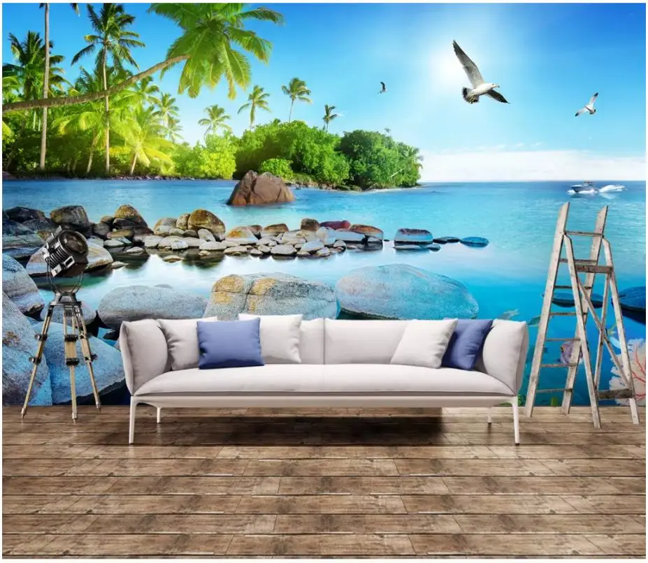 Custom photo wallpaper 3d wall murals wallpaper Beautiful 3D Sea View Island mural TV Background wall papers home decoration
Custom photo wallpaper 3d wall murals wallpaper Beautiful 3D Sea View Island mural TV Background wall papers home decoration