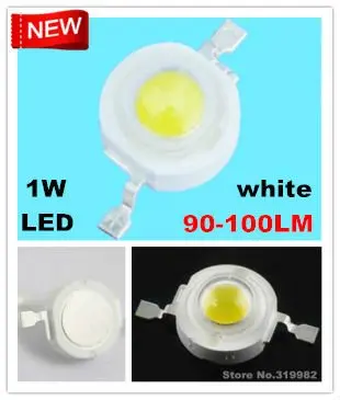 

50pcs/lot, Epistar chip 90-100LM 1W Leds white 6000-6500K led lamps 1W leds emitter 90-100 lumen, (No: JY9-1W-PW ) freeshipping