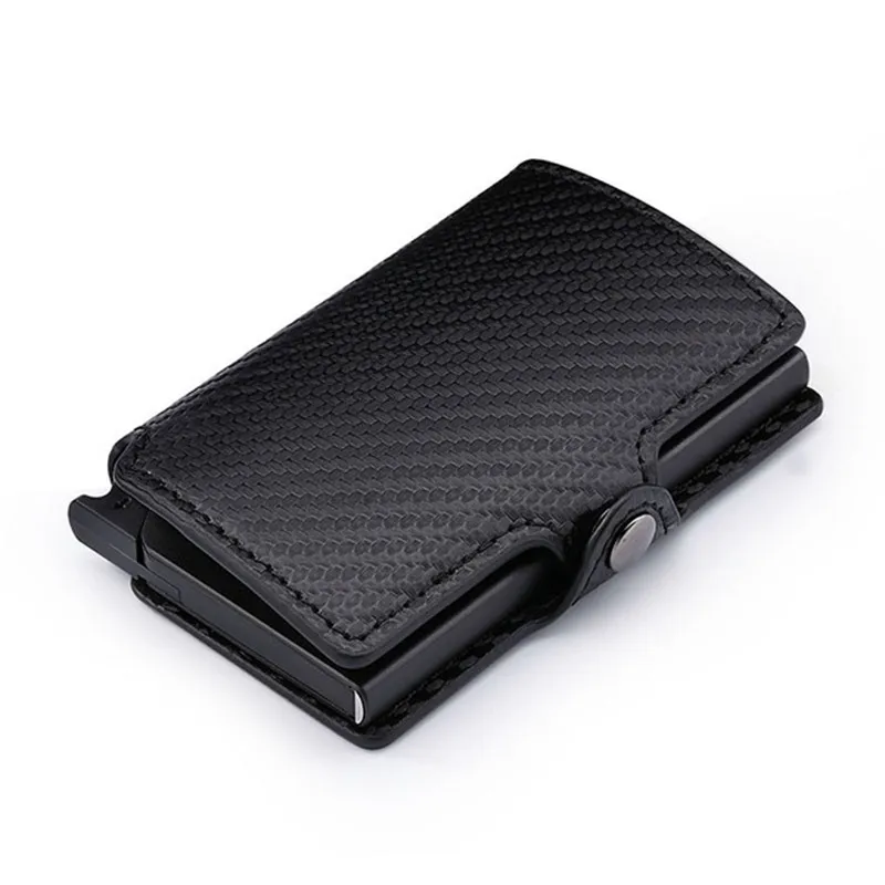 RFID 2019 Fashion Men's Carbon Fiber Leather Credit Card Holder Automatic Aluminum Metal Cardholder Male Wallet Slim Case Purse
RFID 2019 Fashion Men's Carbon Fiber Leather Credit Card Holder Automatic Aluminum Metal Cardholder Male Wallet Slim Case Purse