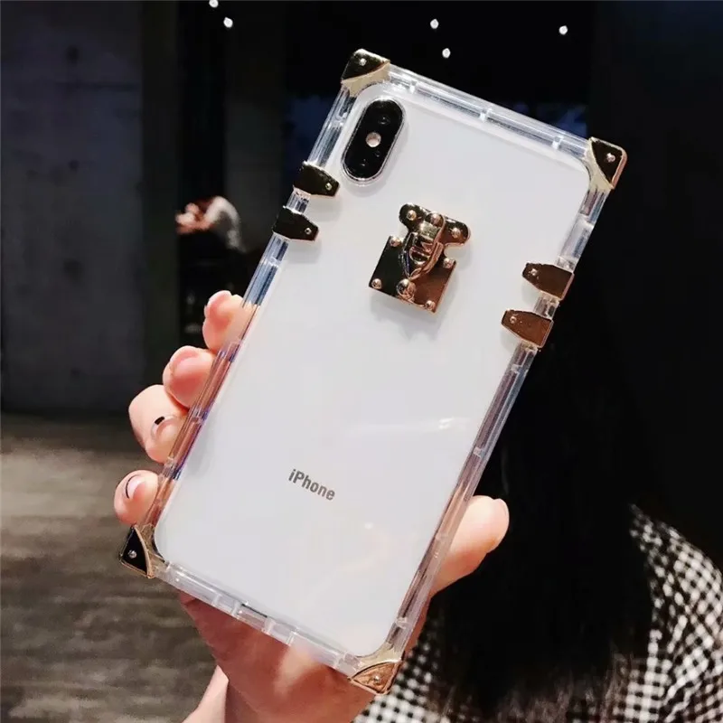 Luxury Transparent Phone Case For iPhone XS Max XR X Trunk Square Women Silicon Phone Case For iPhone 7 8 6S 6 plus Clear Cover
Luxury Transparent Phone Case For iPhone XS Max XR X Trunk Square Women Silicon Phone Case For iPhone 7 8 6S 6 plus Clear Cover