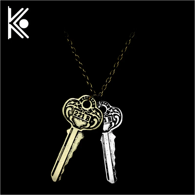 3 style the key to 221b a Sherlock necklace vintage 221b key antique silver and bronze pendant for men and women
3 style the key to 221b a Sherlock necklace vintage 221b key antique silver and bronze pendant for men and women
