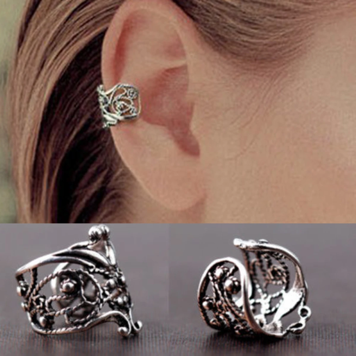 2 Pieces European and American Trade Fashion Simple Personality Pierced Vintage Ear Cuffs Ear Clip Earrings Jewelry Women
2 Pieces European and American Trade Fashion Simple Personality Pierced Vintage Ear Cuffs Ear Clip Earrings Jewelry Women