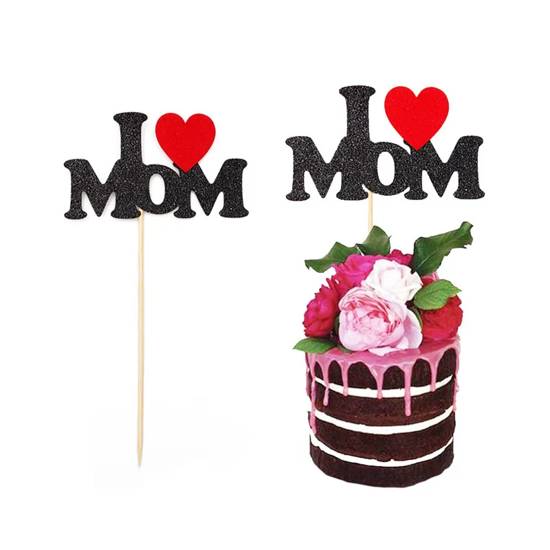 TTLIFE "I LOVE MOM" Mother's Day Dessert Table Cake Decoration Insert Tag Cake Decoration Insert Card Cupcake Toppers 
TTLIFE "I LOVE MOM" Mother's Day Dessert Table Cake Decoration Insert Tag Cake Decoration Insert Card Cupcake Toppers