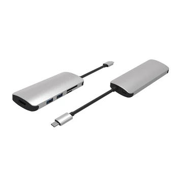 Multi-port Adapter USB 3.1 Type-C to USB3.0+TF+HDMI+Type C Charging Adapter Support USB 3.0 USB 2.0 for home travel and office
Multi-port Adapter USB 3.1 Type-C to USB3.0+TF+HDMI+Type C Charging Adapter Support USB 3.0 USB 2.0 for home travel and office