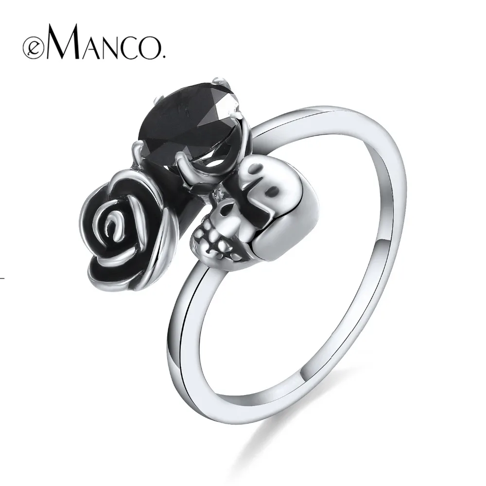 e-Manco 925 Sterling Silver Skull Rings Unisex Wedding&Engagement Elegent Rose Zircon Rings Fashion Jewelry
e-Manco 925 Sterling Silver Skull Rings Unisex Wedding&Engagement Elegent Rose Zircon Rings Fashion Jewelry