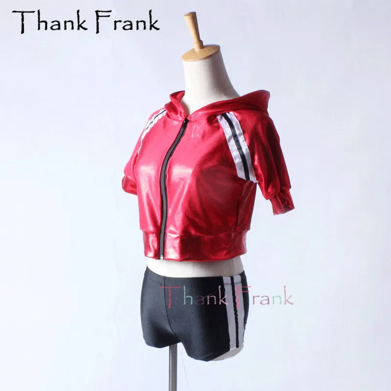 2-Piece Metallic Red Jazz Modern Dance Costume Including Crop Top And Shorts C332
2-Piece Metallic Red Jazz Modern Dance Costume Including Crop Top And Shorts C332