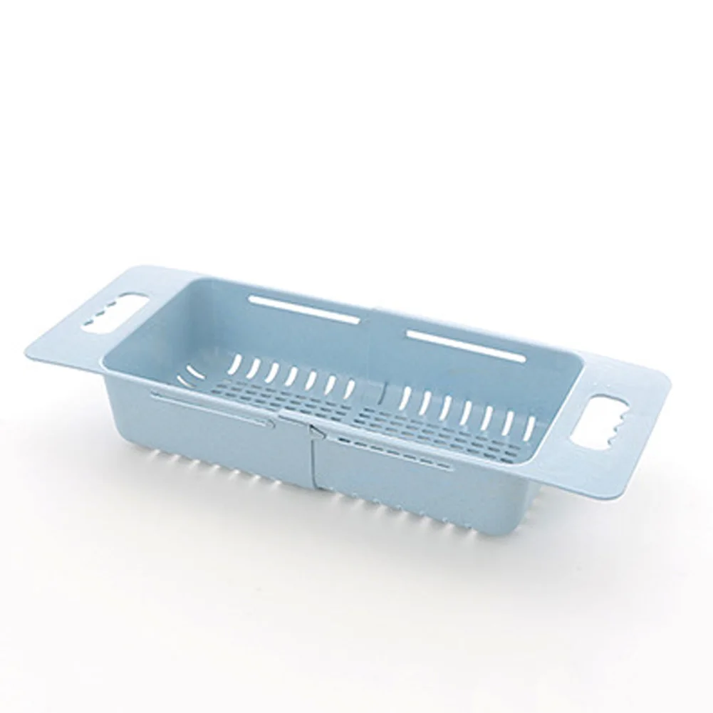 Plastic Basket Adjustable Retractable Drain Vegetable Sink Rice Strainer Dish | Дом и сад