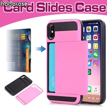10pcs Hybrid Tough Dual Layer Card Slides Storage Armor Cases For iPhone XS Max XR X 8 7 6 6S Plus TPU+Plastic Shockproof Cover
10pcs Hybrid Tough Dual Layer Card Slides Storage Armor Cases For iPhone XS Max XR X 8 7 6 6S Plus TPU+Plastic Shockproof Cover
