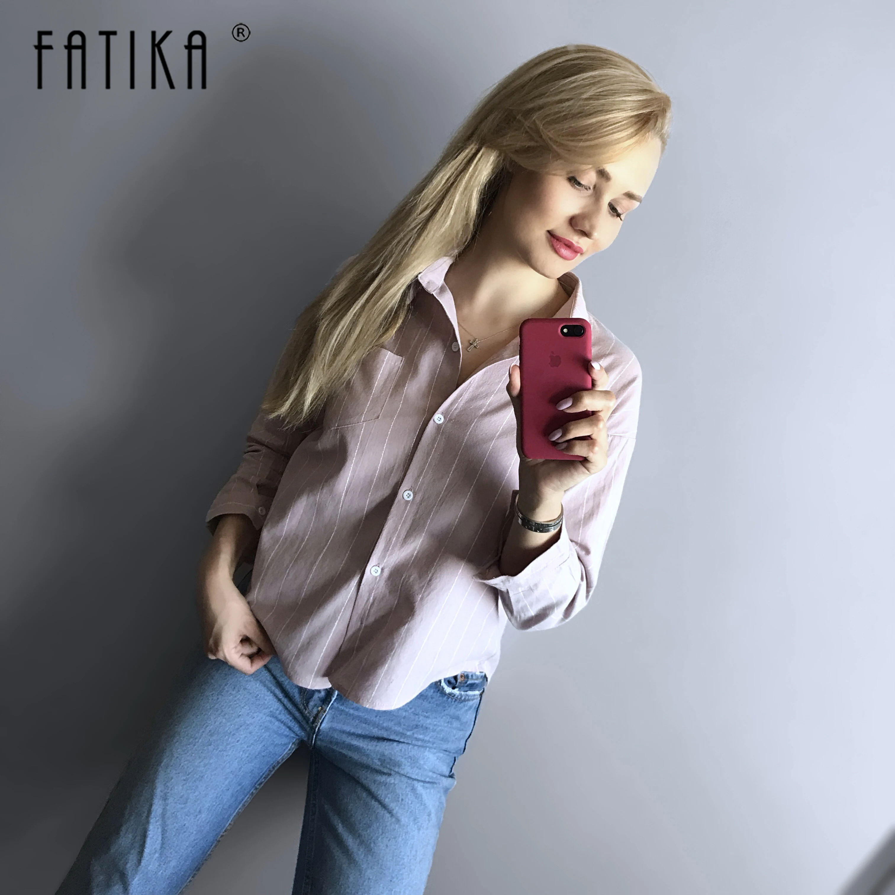 Fatika Striped Long Sleeve Blouse Spring Autumn Pockets Turn-down Collar Blouses Korean Style Tops 2019 Womens Clothing
Fatika Striped Long Sleeve Blouse Spring Autumn Pockets Turn-down Collar Blouses Korean Style Tops 2019 Womens Clothing