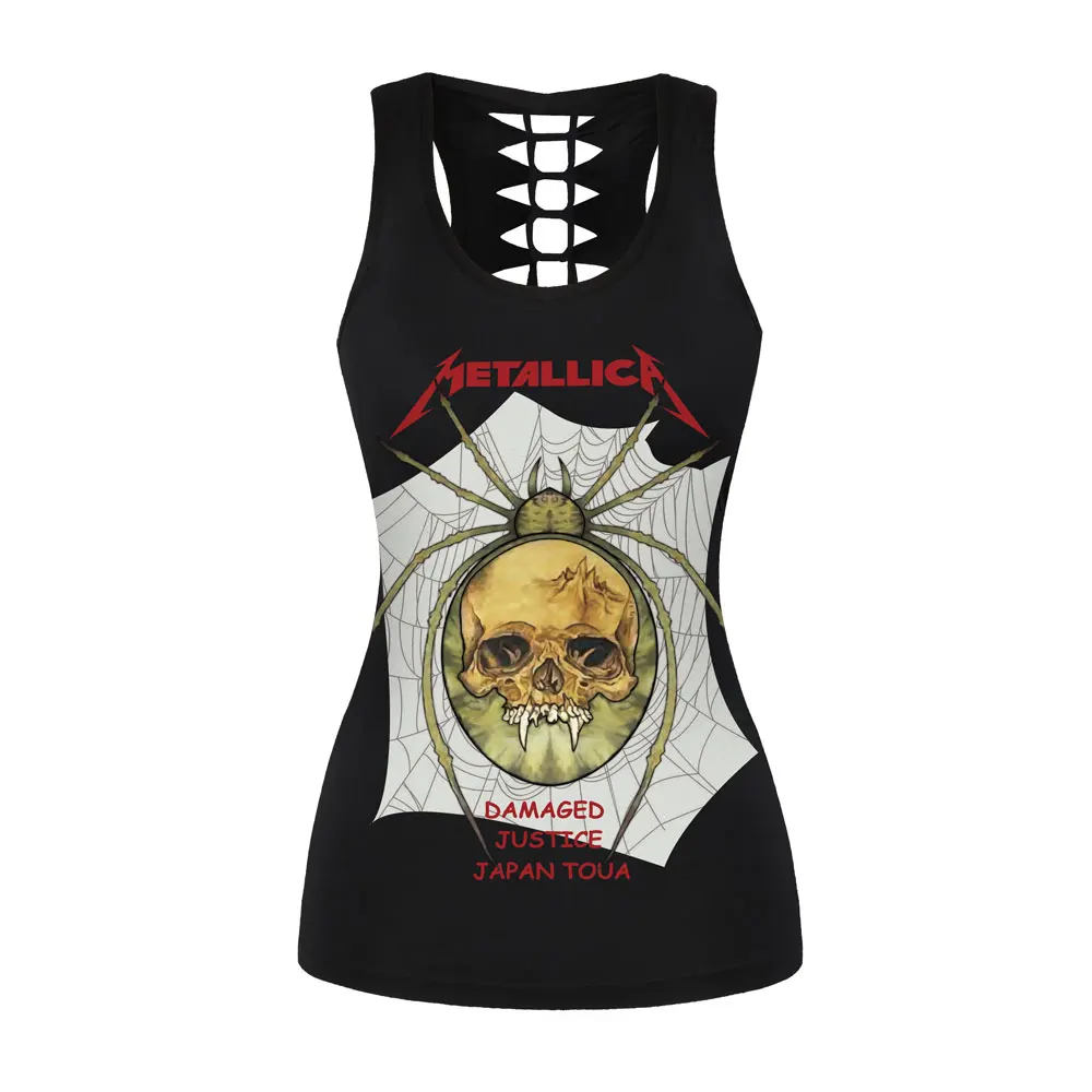 Jessingshow Workout Tank Top Black Punk Style Vest Women Casual Camis Tops 3D Skull Printing Summer Tshirt Hollow Out Blouse
Jessingshow Workout Tank Top Black Punk Style Vest Women Casual Camis Tops 3D Skull Printing Summer Tshirt Hollow Out Blouse