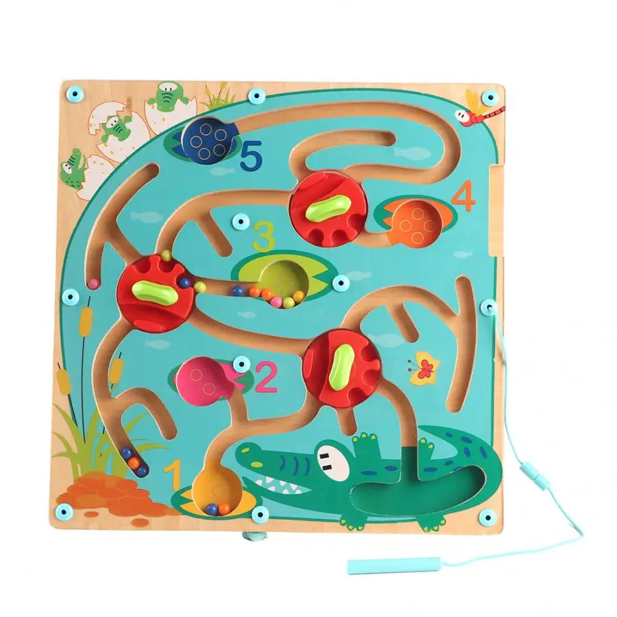 Wooden Magnetic Maze Toys Cartoon Shape Ball Magnetic Pen Children Early Educational Toyss for kids
Wooden Magnetic Maze Toys Cartoon Shape Ball Magnetic Pen Children Early Educational Toyss for kids