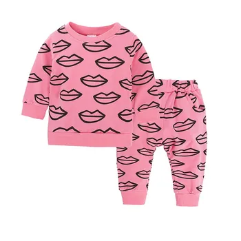 Kids Girl Boy Clothing Sets cotton blend Long Sleeve Lips Printed O-Neck Sweatshirts +Pants Outfits Children Clothing Sets
Kids Girl Boy Clothing Sets cotton blend Long Sleeve Lips Printed O-Neck Sweatshirts +Pants Outfits Children Clothing Sets
