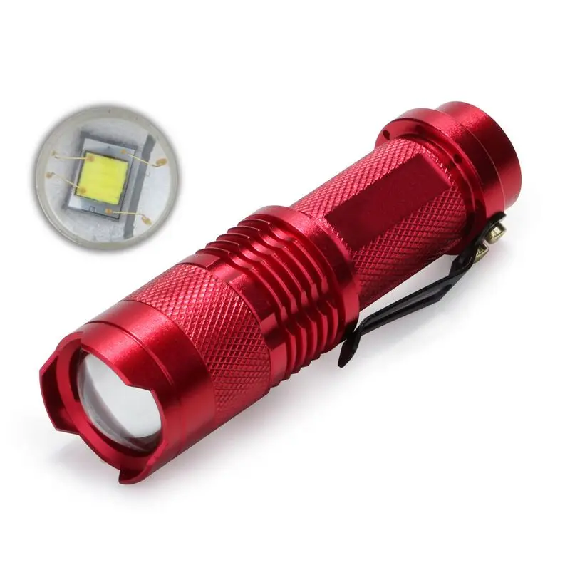 

High Quality Mini LED Flashlight CREE Q5 LED Torch Tactical AA 14500 Battery Adjustable Focus Zoom Light Lamp Lantern