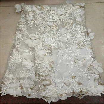 Nigerian Lace Fabrics aso ebi 3D Flower African French Lace Fabric High Quality Lace Beads stones New 3D African Lace Applique
Nigerian Lace Fabrics aso ebi 3D Flower African French Lace Fabric High Quality Lace Beads stones New 3D African Lace Applique