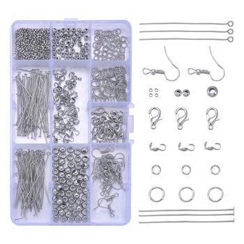 490PC/Box Alloy Open Ring Lobster Ear Hook Bead Pin T Pin Buckle For DIY Jewelry Findings Making Accessories
490PC/Box Alloy Open Ring Lobster Ear Hook Bead Pin T Pin Buckle For DIY Jewelry Findings Making Accessories
