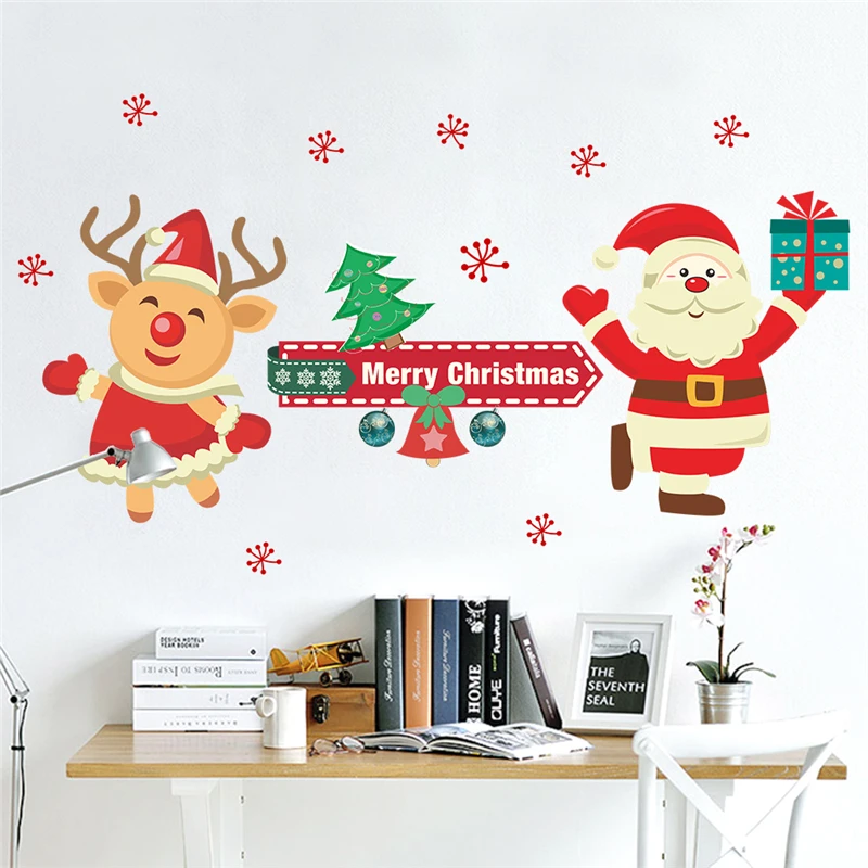 merry christmas reindeer santa claus wall stickers for kids rooms shop window home decor new year wall decals pvc wallpaper
merry christmas reindeer santa claus wall stickers for kids rooms shop window home decor new year wall decals pvc wallpaper