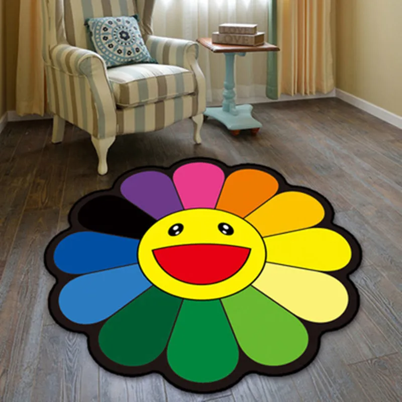 Original Fake Murakami Takashi Sun Flowers Skid Resistance Street Art Carpet Action Figure For Living Room Decoration X5
Original Fake Murakami Takashi Sun Flowers Skid Resistance Street Art Carpet Action Figure For Living Room Decoration X5