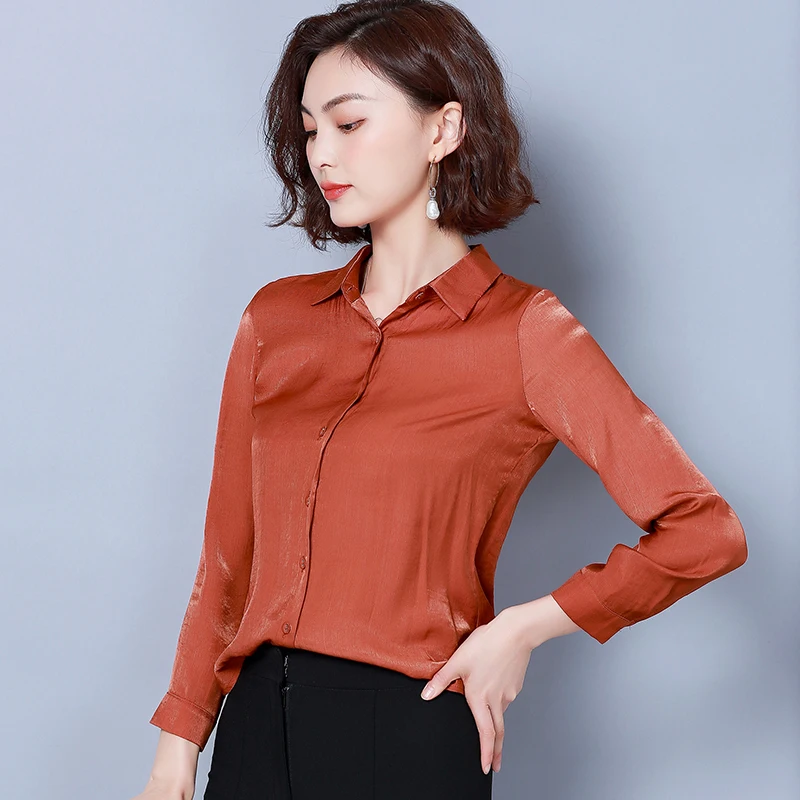 Blusas mujer de moda 2019 long sleeve women satin shirts single breasted solid color womens tops and blouses ladies office work
Blusas mujer de moda 2019 long sleeve women satin shirts single breasted solid color womens tops and blouses ladies office work
