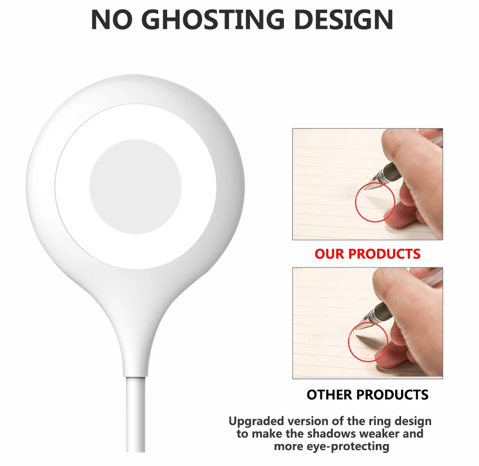 Eye Protection Table Lamp Light Touch Switch Dimmable USB Rechargeable (4)