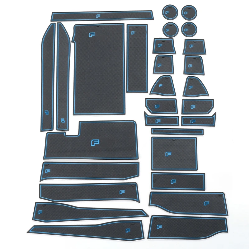 29pcs/set Car Accessories Blue Rubber Anti-Slip Mat Gate Slot Mats Whole Set Fit For Ford F-150 2015 2016 Car Styling Car Covers
29pcs/set Car Accessories Blue Rubber Anti-Slip Mat Gate Slot Mats Whole Set Fit For Ford F-150 2015 2016 Car Styling Car Covers