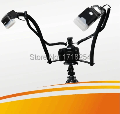 Camera DSLR Twin DUAL-ARM Shoe Macro Flash Bracket for Canon 700d 5d3 5d2 1dx 650D 6D 70D 650D 60D 50D Flashgun Speedlite TTL/M
Camera DSLR Twin DUAL-ARM Shoe Macro Flash Bracket for Canon 700d 5d3 5d2 1dx 650D 6D 70D 650D 60D 50D Flashgun Speedlite TTL/M