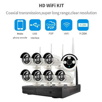 PUAroom 8CH Full HD Wireless IP66 waterproof Outdoor network camera with H.264 NVR WIFI Security Cameras Systems
PUAroom 8CH Full HD Wireless IP66 waterproof Outdoor network camera with H.264 NVR WIFI Security Cameras Systems