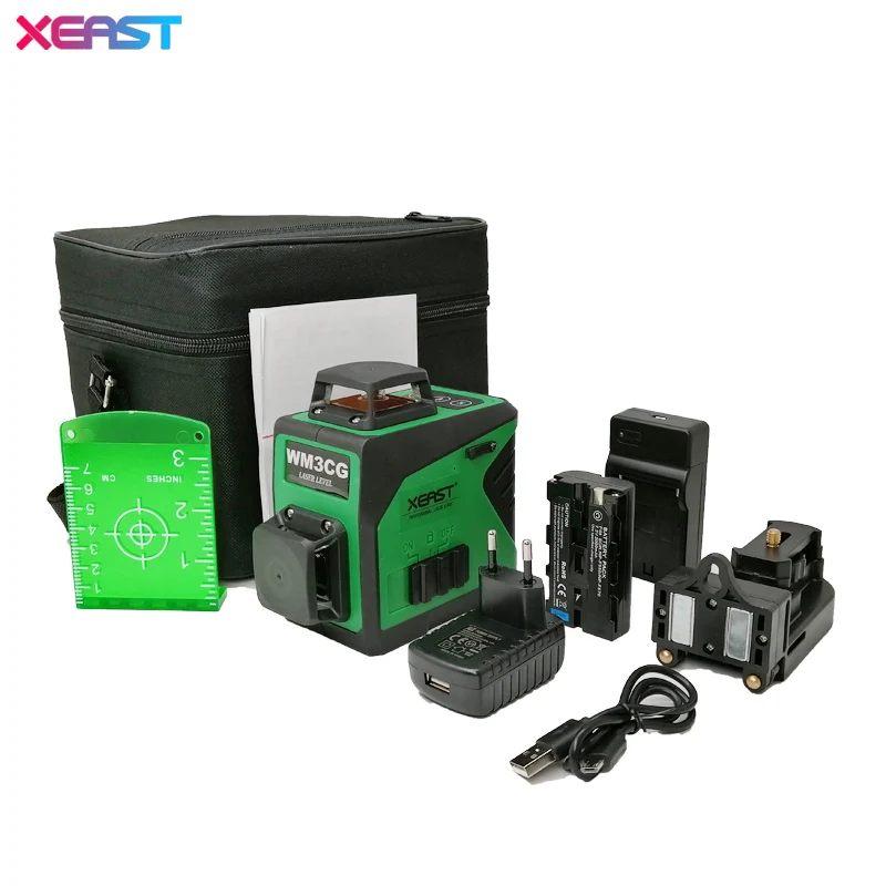 XEAST 3D 12Lines Green Laser Levels Self-Leveling 360 Horizontal And Vertical Green Laser Beam Line OSRAM Laser Module
XEAST 3D 12Lines Green Laser Levels Self-Leveling 360 Horizontal And Vertical Green Laser Beam Line OSRAM Laser Module