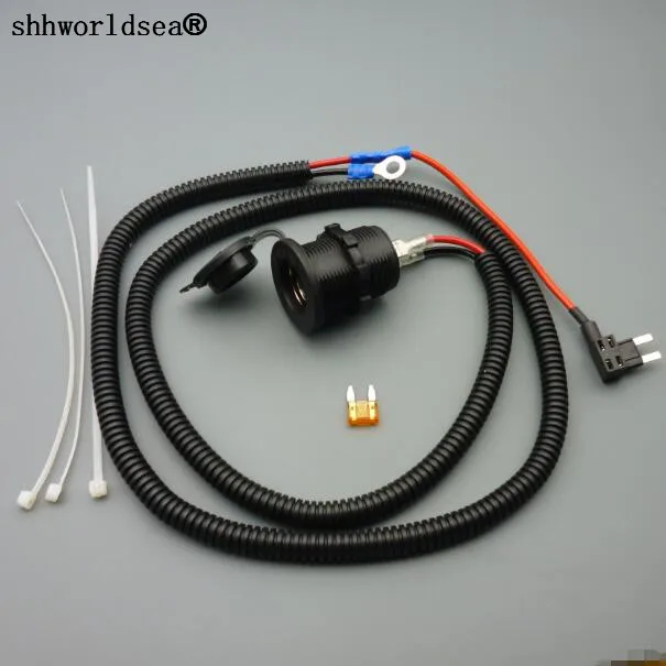 Shhworldsea 1 м 1.5MM2 автомобильного прикуривателя разъем 12V удлинитель мини