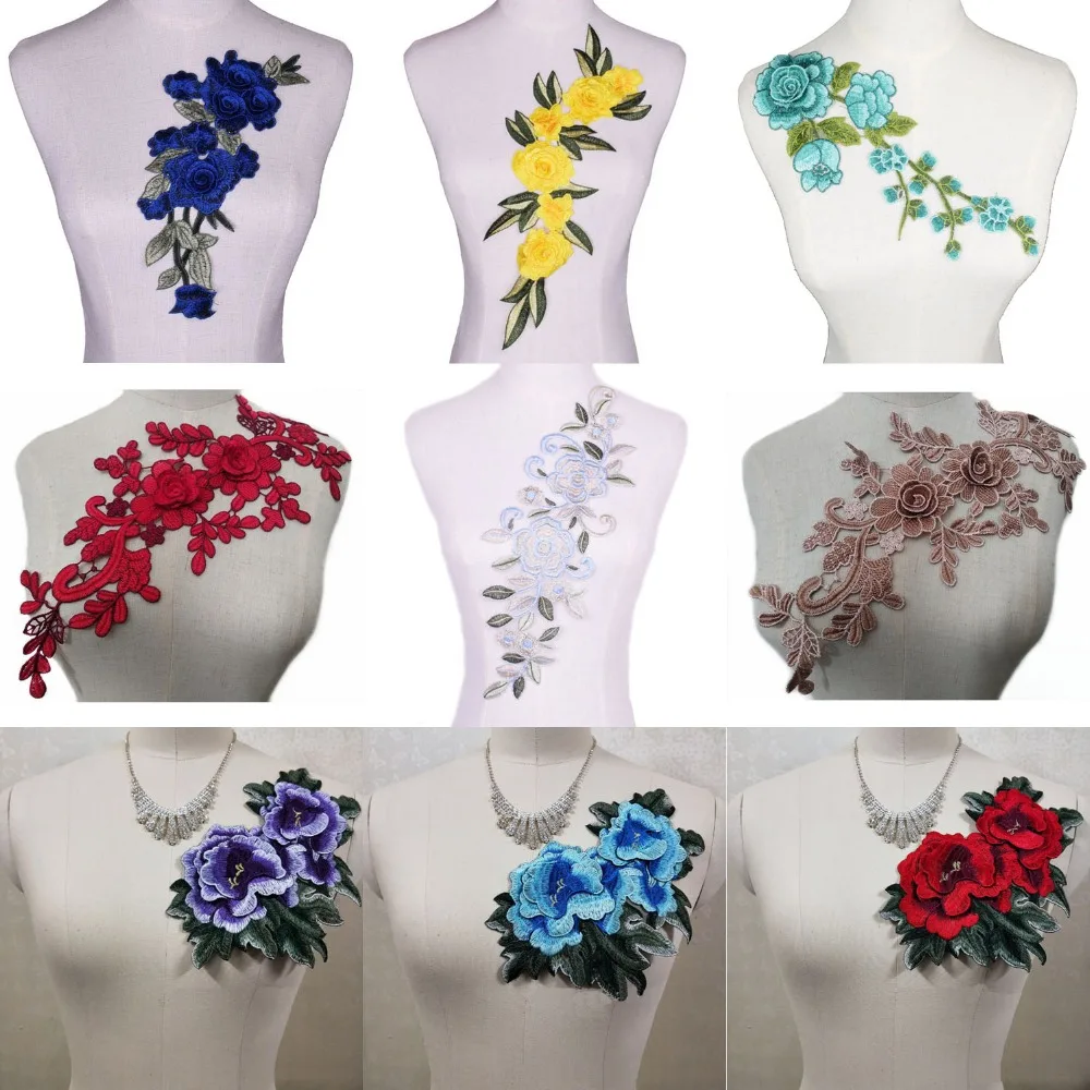 1 Piece Lace Applique Flower Embroidery Neckline Collar Lace Appliques Trimmings Collar Sewing DIY Crafts For Wedding Dress
1 Piece Lace Applique Flower Embroidery Neckline Collar Lace Appliques Trimmings Collar Sewing DIY Crafts For Wedding Dress