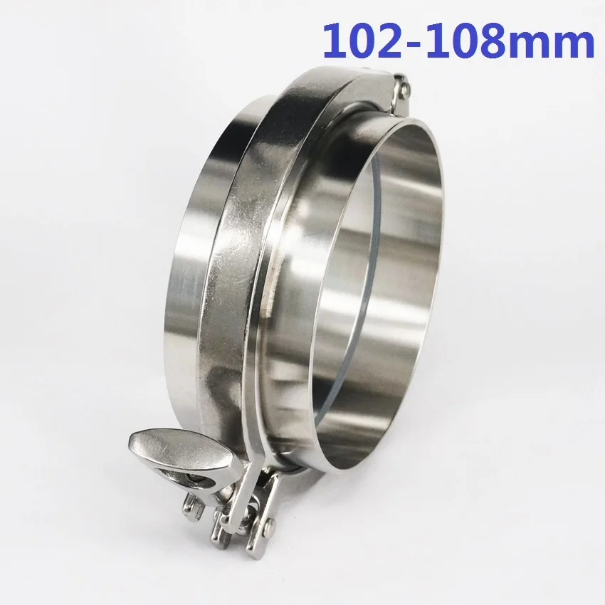 OD102-108mm- Pipe Sanitary Tri Clamp 119 Weld Ferrule + Tri Clamp + PTFE Gasket Assembly 304 Stainless Steel
OD102-108mm- Pipe Sanitary Tri Clamp 119 Weld Ferrule + Tri Clamp + PTFE Gasket Assembly 304 Stainless Steel
