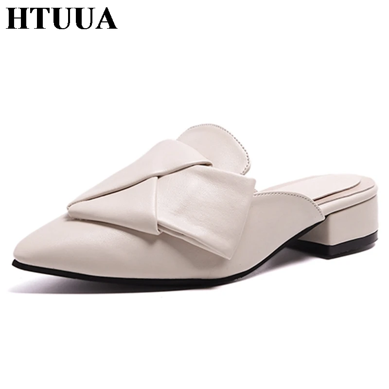 HTUUA Chic Big Bow Slippers Women Sexy Pointed Toe Mules Shoes Flat Sandals Spring Autumn Summer Ladies Slides 35-43 SX1388
HTUUA Chic Big Bow Slippers Women Sexy Pointed Toe Mules Shoes Flat Sandals Spring Autumn Summer Ladies Slides 35-43 SX1388