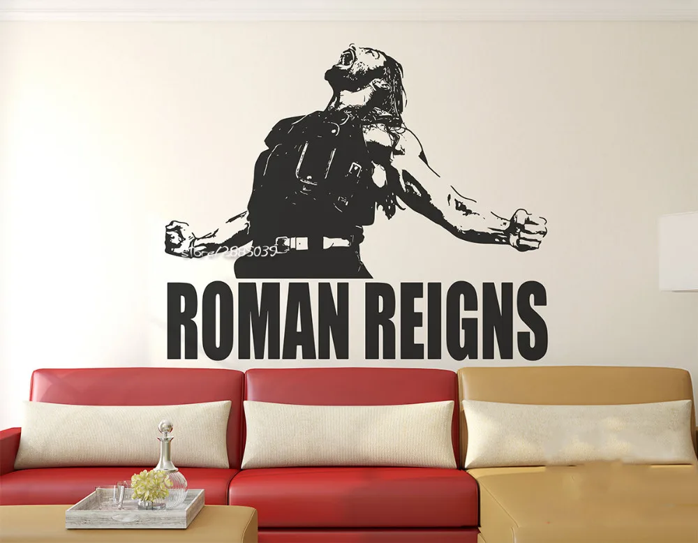 Superstar Wrestlers Vinyl Wall Stickers Roman Reigns Wall Decal Home Decor Boys Teens Room High Quality Wall Tattoo Mural SA566
Superstar Wrestlers Vinyl Wall Stickers Roman Reigns Wall Decal Home Decor Boys Teens Room High Quality Wall Tattoo Mural SA566
