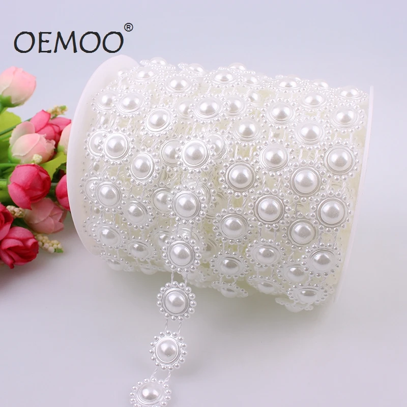 Plastic Artificial Ivory White Sun Flower Lace Flatback Pearl Beads Chain DIY Wedding Decoration Jewelry Making Materials
Plastic Artificial Ivory White Sun Flower Lace Flatback Pearl Beads Chain DIY Wedding Decoration Jewelry Making Materials