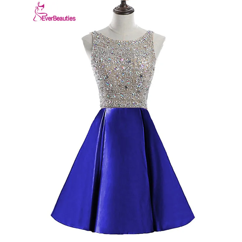 Short Prom Dresses 2019 Satin with Beaded Backless Vestido De Formatura Vestidos De Graduacion Knee-length Abiye Party Gowns
Short Prom Dresses 2019 Satin with Beaded Backless Vestido De Formatura Vestidos De Graduacion Knee-length Abiye Party Gowns