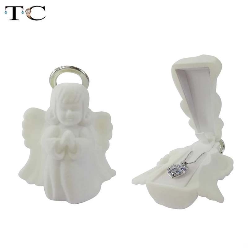 Flocking White Jewelry Box Luxury Angel Velvet Jewelry Rings Necklace Display Box Gift Surprise Container Case Jewelry Packaging
Flocking White Jewelry Box Luxury Angel Velvet Jewelry Rings Necklace Display Box Gift Surprise Container Case Jewelry Packaging
