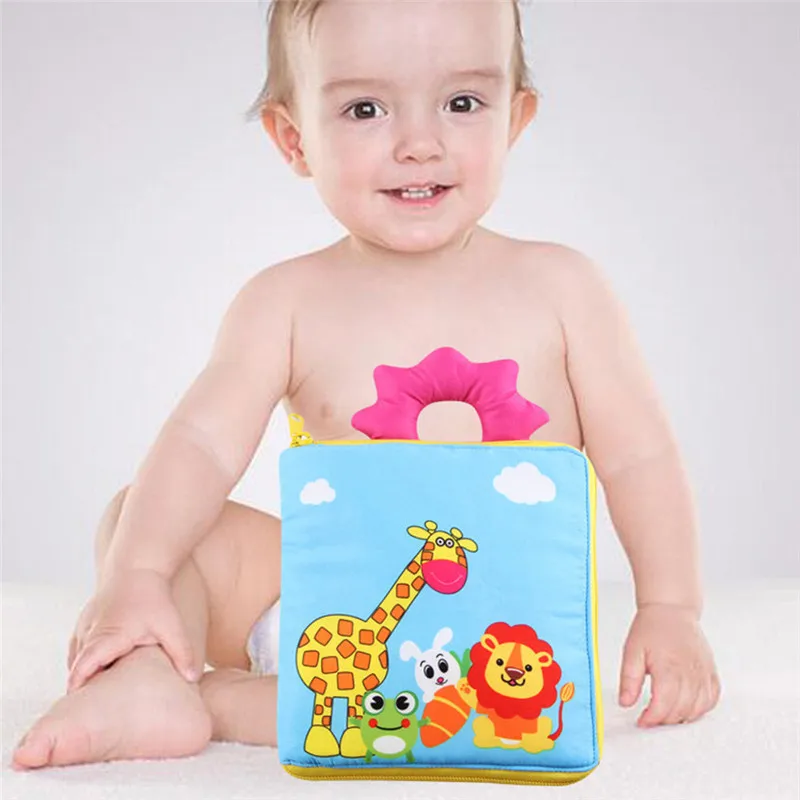 baby book Soft Cloth Baby Intelligence Development Learn Picture Cognize Book quiet book #4j05 (2)
