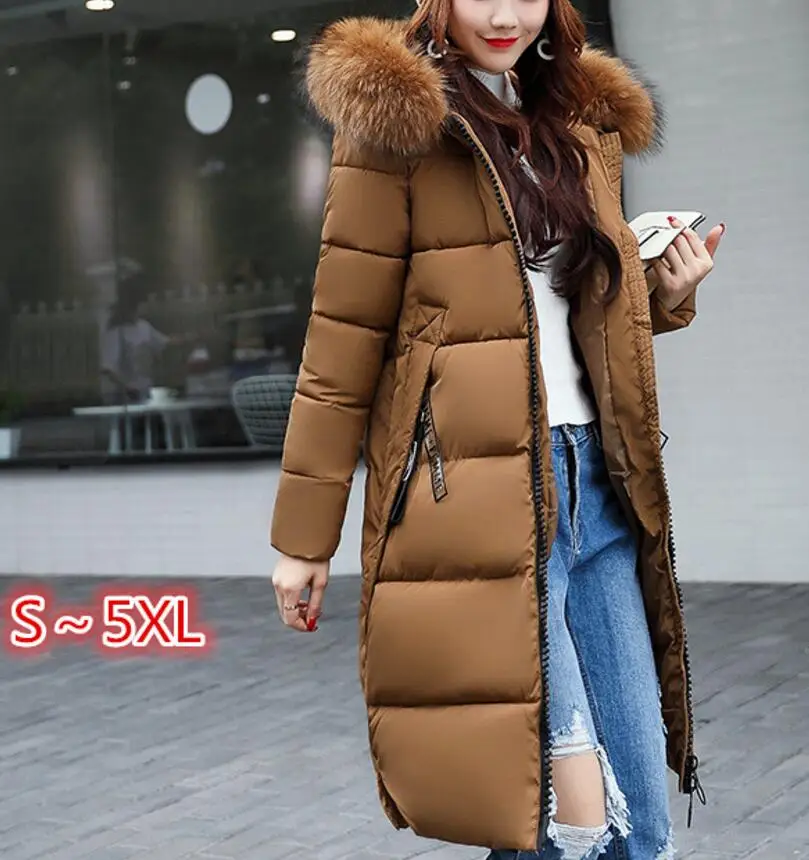 Show-Show-Fashion/&coats Arrival Womens Winter Jackets Hooded Warm Thicken Female Coat Jacket Long Cotton Padd,Beige,XL