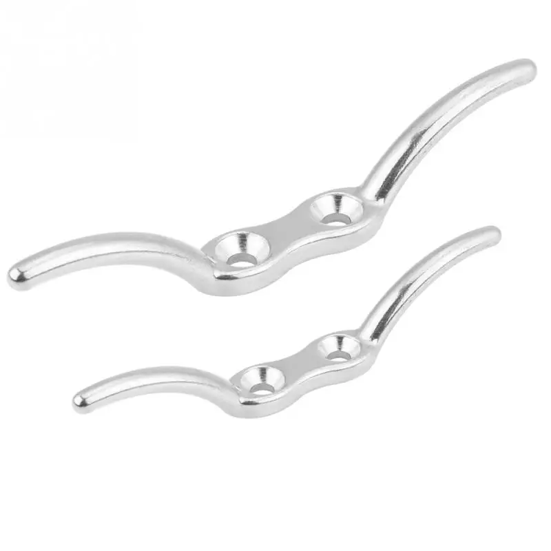 112mm/ 115mm 2PCS Flagpole Cleat Hook 316 Stainless Steel Silver Cast Hardware Fixed Hook for Flag Rope
112mm/ 115mm 2PCS Flagpole Cleat Hook 316 Stainless Steel Silver Cast Hardware Fixed Hook for Flag Rope