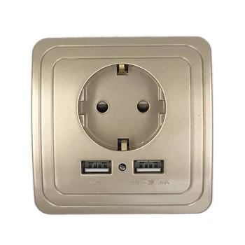 Best Dual USB Port 2A Wall Charger Adapter EU Plug Socket Power Outlet Panel Grounded Electric Wall Charger Adapter Charging
Best Dual USB Port 2A Wall Charger Adapter EU Plug Socket Power Outlet Panel Grounded Electric Wall Charger Adapter Charging