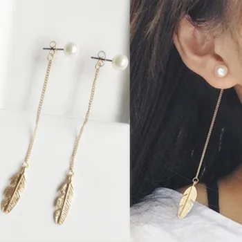 INS Earrings For Women Simulated Pearls Long Tassel Dangle Leaf Feather Drop Brincos Bijoux boucle d'oreille Jewelry Earring
INS Earrings For Women Simulated Pearls Long Tassel Dangle Leaf Feather Drop Brincos Bijoux boucle d'oreille Jewelry Earring