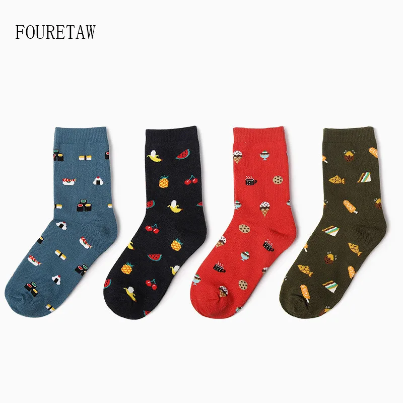 FOURETAW 1 Pair Cute Japanese Style Food Sushi Watermelon Pattern Unisex Women Girls Socks Casual Cotton Summer Winter Socks
FOURETAW 1 Pair Cute Japanese Style Food Sushi Watermelon Pattern Unisex Women Girls Socks Casual Cotton Summer Winter Socks