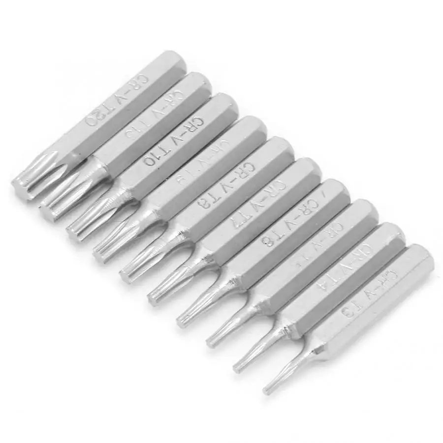 10PCS 4mm Shank Pentalobe Precision Screwdriver Bits Set Repair Tools T3/T4/T5/T6/T7/T8/T9/T10/T15/T20
10PCS 4mm Shank Pentalobe Precision Screwdriver Bits Set Repair Tools T3/T4/T5/T6/T7/T8/T9/T10/T15/T20