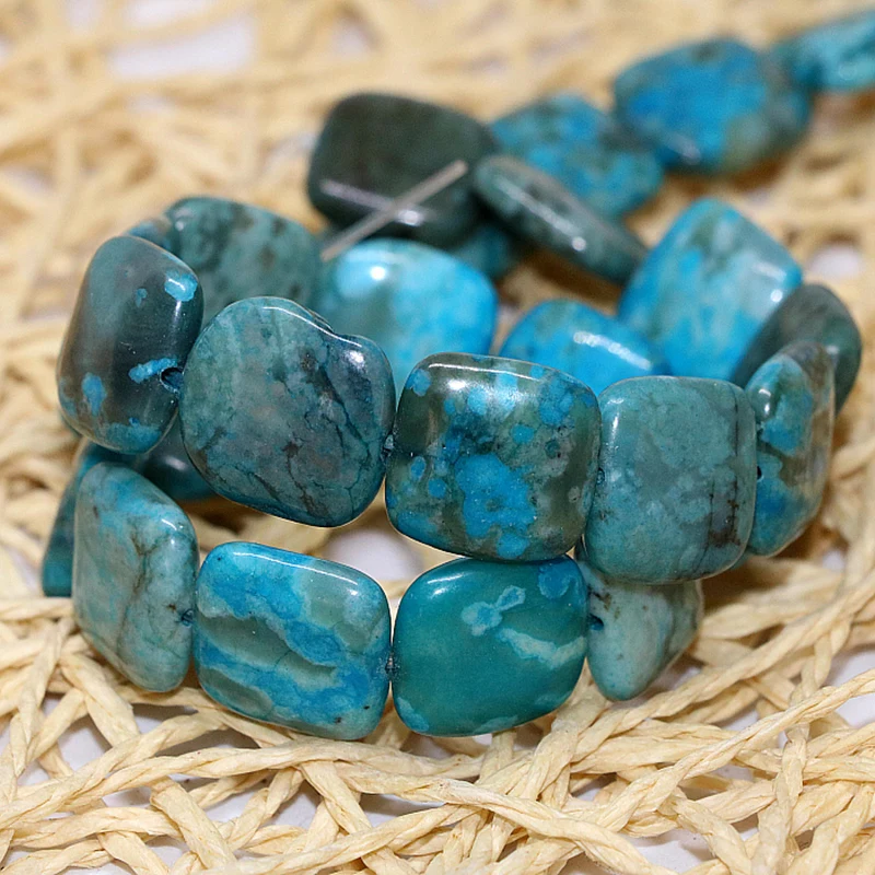 Crazy blue lace agat 14*14mm square shape loose beads stone s hot sale elegant women fashion jewelry making 15inch B339 | Украшения и