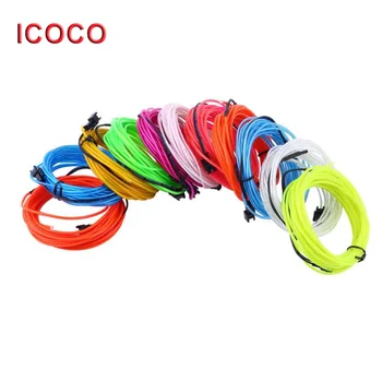 ICOCO 3M Flexible EL Wire Neon Car Lights Dance Party Decor Lights EL Wire Rope Tube Led strip with Controller Drop shipping
ICOCO 3M Flexible EL Wire Neon Car Lights Dance Party Decor Lights EL Wire Rope Tube Led strip with Controller Drop shipping